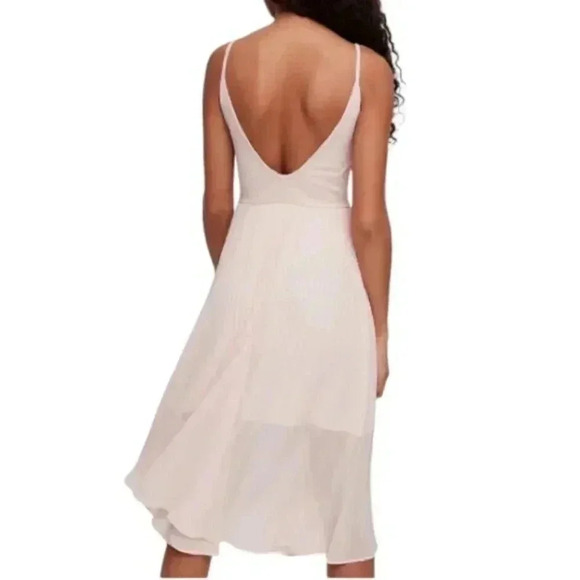 Aritzia Wilfred Daphnee Dress Pink Balletcore Flowy Tank  Midi Pleated Size XXS - Picture 4 of 16